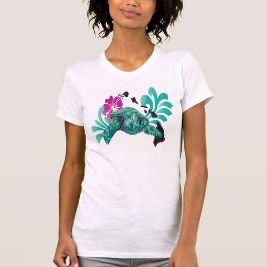 T-shirt Tortue verte d'Hawaii (Devant)