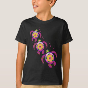 T-shirt Tortues de Honu hawaïennes tropicales