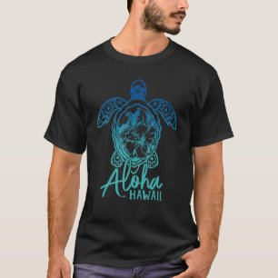 T-shirt Tortues de mer Aloha Hawaii tortue marine Flower T