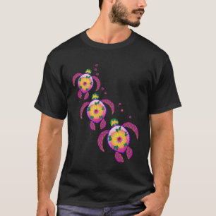 T-shirt Tortues de mer Honu hawaïennes Tropical Ohana