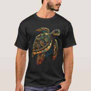 T-shirt Tortues de mer Tribal Tortues de mer Océan Animal