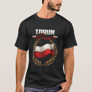 T-shirt Torun Pologne Voyage Drapeau Polonais Pologne