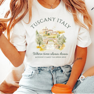 T-shirt Toscane Italie Vacances de Famille Personnalisées
