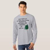 T-shirt tôt fait par achats drôles de Noël (Devant entier)