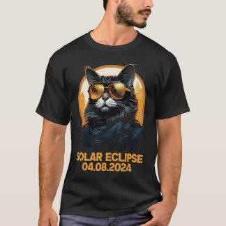 T-shirt Total Chat Éclipse Solaire 8 avril 2024 Astronomie
