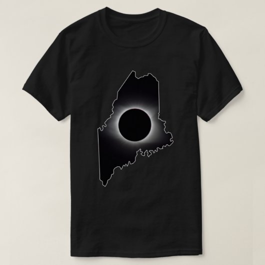 T-shirt total de l'Éclipse solaire du Maine 2024 (Design devant)