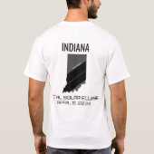 T-shirt total de l'Éclipse solaire Indiana 2024 (Dos)