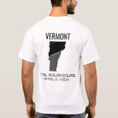 T-shirt total de l'Éclipse solaire Vermont 2024 (Dos)