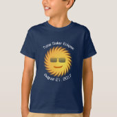 T-shirt total d'éclipse solaire (Devant)