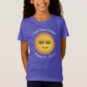 T-shirt total d'éclipse solaire - pourpre (Devant)