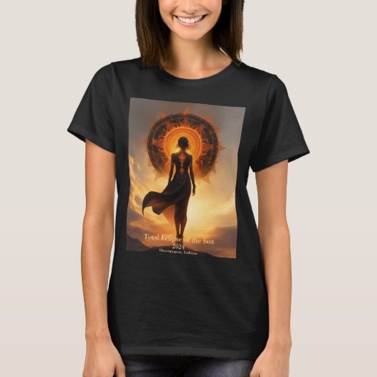T-shirt Total Déesse Éclipse Solaire Vue Solaire 2 Côtés (Devant)
