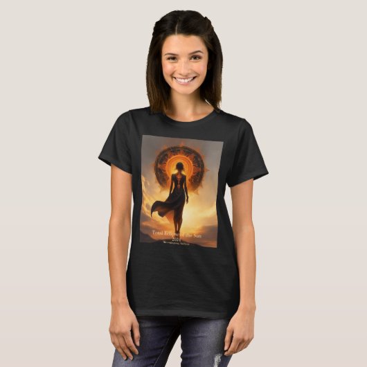 T-shirt Total Déesse Éclipse Solaire Vue Solaire 2 Côtés (Devant entier)