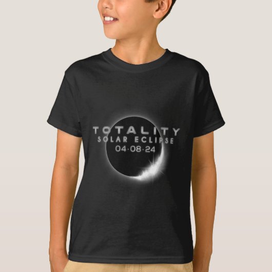T-shirt Total Éclipse Solaire 04.08.2024 Totalité 2 (Devant)