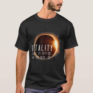 T-shirt Total Éclipse Solaire 2024 2017 Totalité Deux Fois