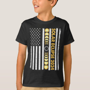 T-shirt Total Éclipse Solaire 2024 Phases Totalité Amériqu