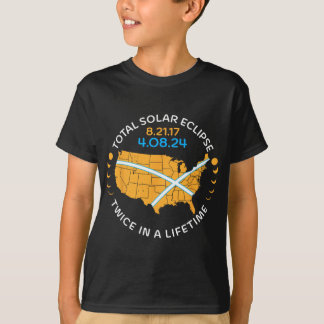 T-shirt Total Éclipse Solaire 21 août 17 avril 8 24 fois