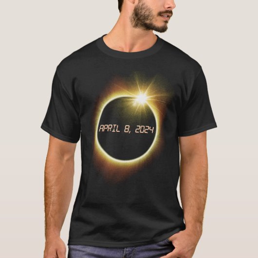 T-shirt Total Éclipse Solaire 8 avril 2024 Totalité Éclips (Devant)