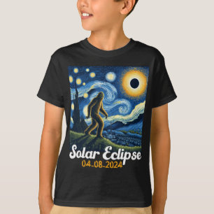 T-shirt Total Éclipse Solaire 8 avril 2024 Van Gogh Starry