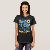 T-shirt Total Éclipse Solaire 8 avril 2024 Van Gogh Starry (Devant entier)