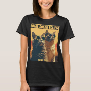 T-shirt Total Éclipse Solaire 8 avril Éclipse Chats