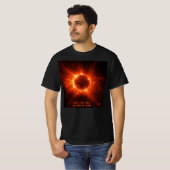 T-shirt Total Éclipse Solaire Ajouter un texte et une date (Devant entier)