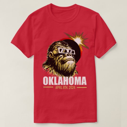 T-shirt Total éclipse solaire Oklahoma 2024 (Design devant)