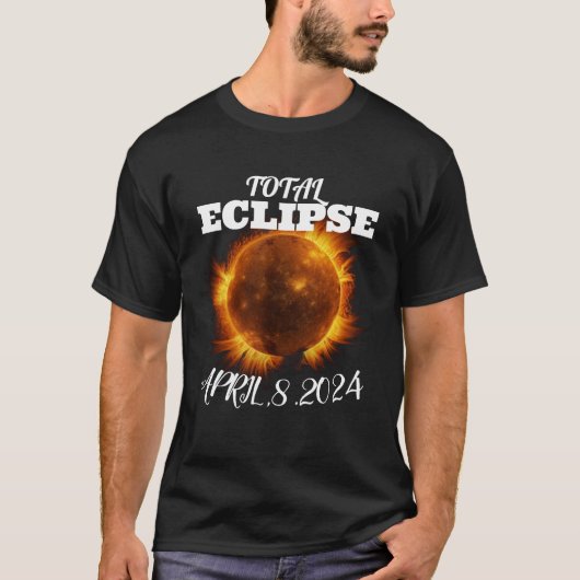 T-shirt Total éclipse, USA solaire éclipse 2024 (Devant)