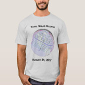 T-shirt Total Solaire Eclipse 2017 Global Path (Devant)