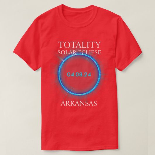 T-shirt Total Solaire Eclipse 2024 Arkansas 040824 Astrono (Design devant)