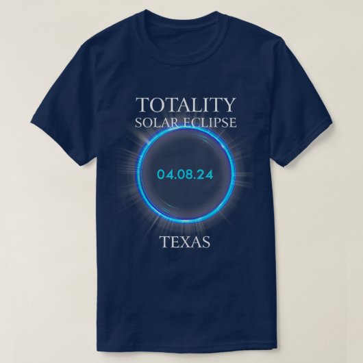 T-shirt Total Solaire Eclipse 2024 Texas 040824 Astronomie (Design devant)