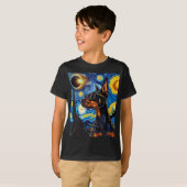T-shirt Total Solaire Eclipse Doberman Chien (Devant entier)