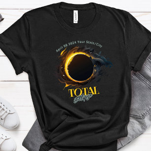 T-shirt Total Solaire Eclipse Don 2024 Votre Ville État