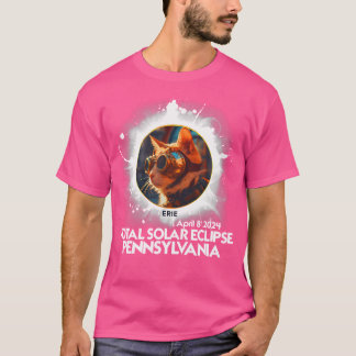 T-shirt Total Solaire Eclipse Erie Pennsylvanie 2024 Astro