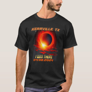 T-shirt Total Solaire Éclipse J'Étais Là Kerrville Texas T