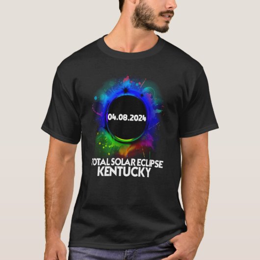 T-shirt Total Solaire Eclipse Kentucky 2024 Totalité Color (Devant)