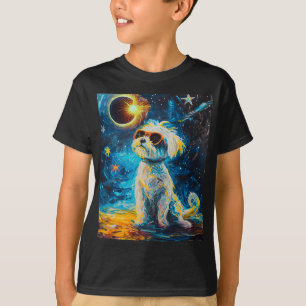 T-shirt Total Solaire Eclipse Maltese Chien
