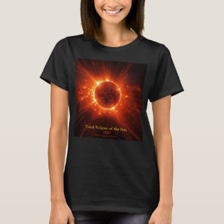T-shirt Total Solaire Eclipse Nom de ville Année Festival