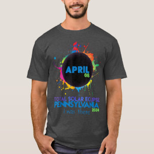 T-shirt Total Solaire Eclipse Pennsylvanie 2024 Tot coloré
