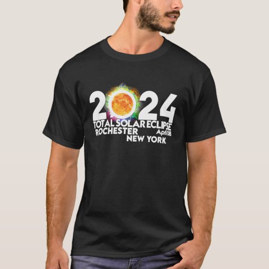 T-shirt Total Solaire Eclipse Rochester New York Avril 202 (Devant)