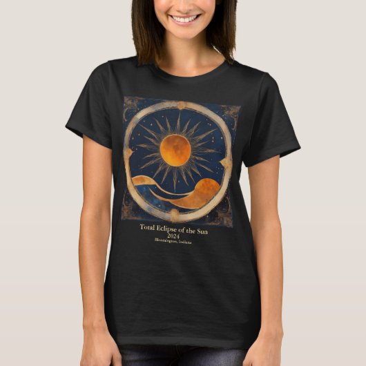 T-shirt Total Solaire Eclipse Rolling Hills Blue Orange (Devant)