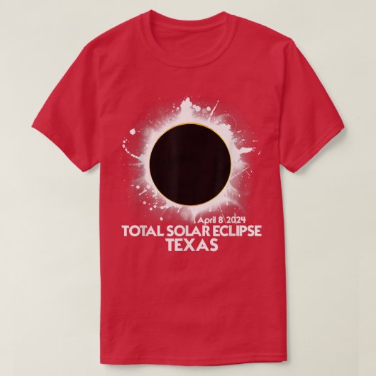 T-shirt Total Solaire Eclipse TEXAS 2024 Totalité américai (Design devant)