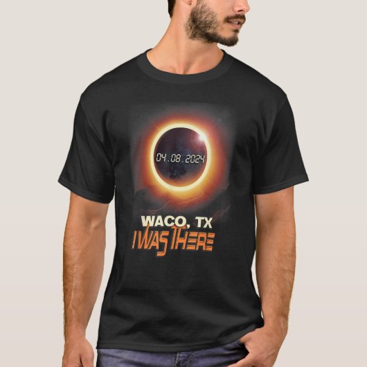 T-shirt Total Solaire Eclipse Waco Texas TX (Devant)