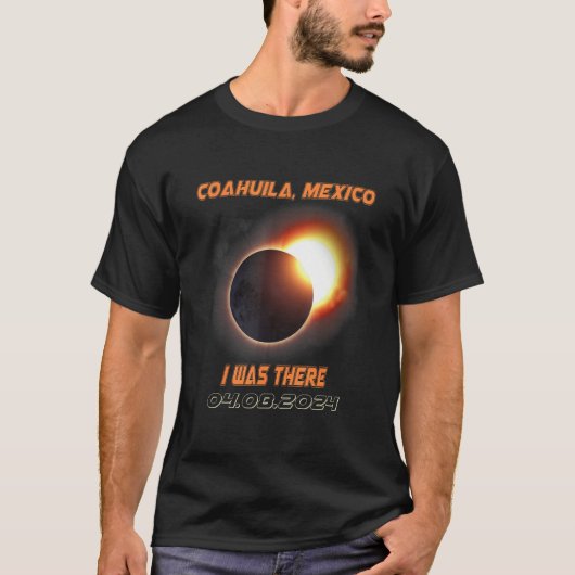 T-shirt Total Solar Eclipse 2024 Coahuila Mexico (Devant)