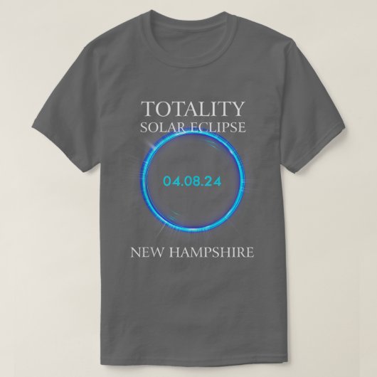T-shirt Total Solar Eclipse 2024 New Hampshire Astronomy L (Design devant)