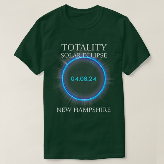T-shirt Total Solar Eclipse 2024 New Hampshire Astronomy L (Design devant)