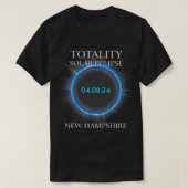 T-shirt Total Solar Eclipse 2024 New Hampshire Astronomy L (Design devant)
