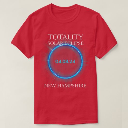 T-shirt Total Solar Eclipse 2024 New Hampshire Astronomy L (Design devant)