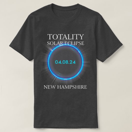 T-shirt Total Solar Eclipse 2024 New Hampshire Astronomy L (Design devant)
