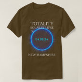 T-shirt Total Solar Eclipse 2024 New Hampshire Astronomy L (Design devant)