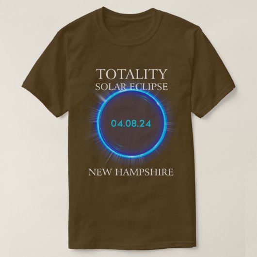 T-shirt Total Solar Eclipse 2024 New Hampshire Astronomy L (Design devant)